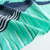 Kata Kata Musubi Large Cotton Furoshiki - Whale Green