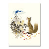 Fox Berries Foil Blank Card