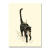 Cat with Bird - Blank Foil Greeting Card